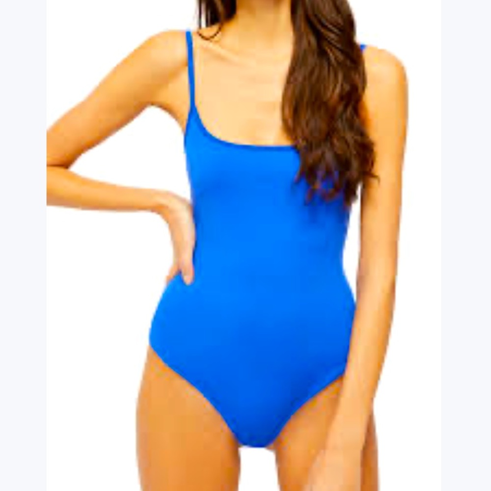 CATALINA BLUE ONE PIT SWIMSUIT PADDED BRAS ADJUSTABLE STRAPS SIZE XL 16-18